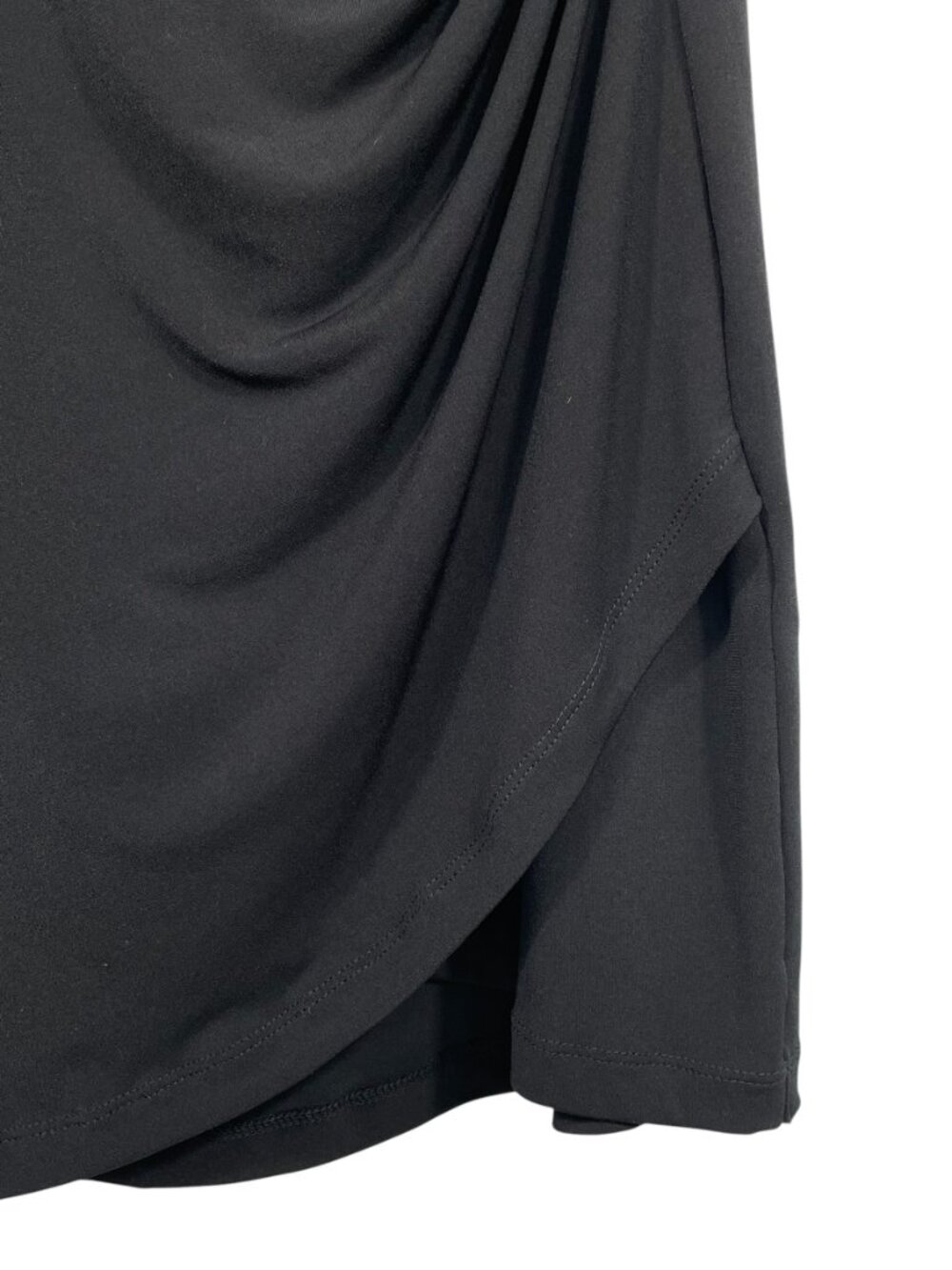 Nicole Miller New York Black Ruched Sheath Dress Sleeveless Tulip Hem M - Picture 7 of 10
